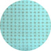 Round Machine Washable Abstract Light Blue Modern Rug, wshabs4755lblu