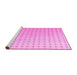 Sideview of Machine Washable Abstract Pink Modern Rug, wshabs4755pnk