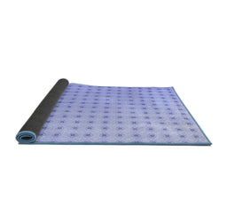 Sideview of Abstract Blue Modern Rug, abs4755blu