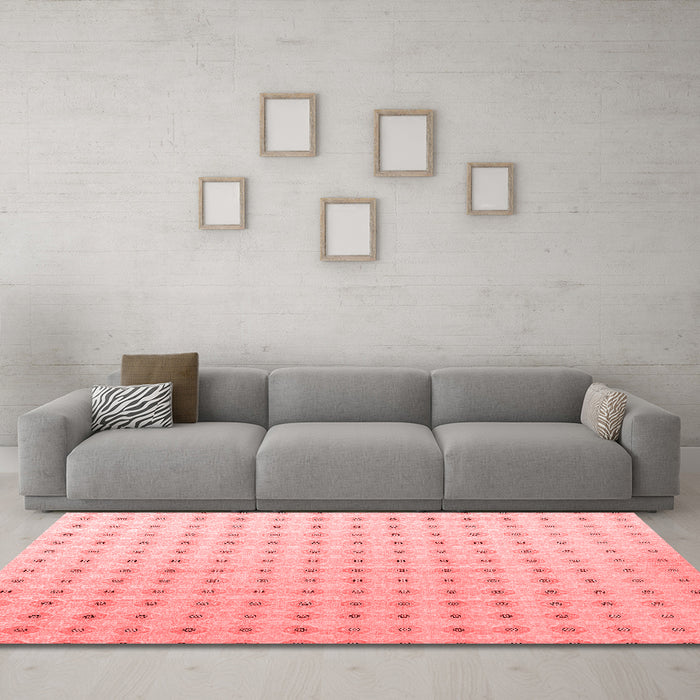 Modern Red Washable Rugs