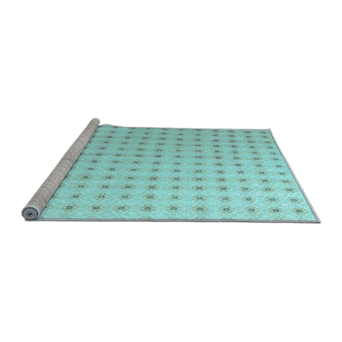 Sideview of Machine Washable Abstract Light Blue Modern Rug, wshabs4755lblu