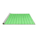 Sideview of Machine Washable Abstract Emerald Green Modern Area Rugs, wshabs4755emgrn