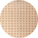 Round Abstract Pastel Orange Modern Rug, abs4755