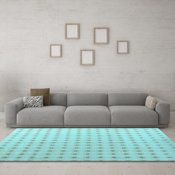 Machine Washable Abstract Light Blue Modern Rug in a Living Room, wshabs4755lblu