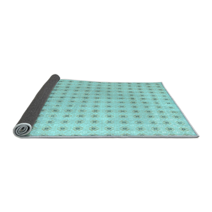 Sideview of Abstract Light Blue Modern Rug, abs4755lblu