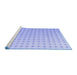 Sideview of Machine Washable Abstract Blue Modern Rug, wshabs4755blu