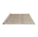 Sideview of Machine Washable Abstract Camel Brown Rug, wshabs4756