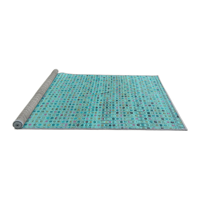 Sideview of Machine Washable Abstract Light Blue Modern Rug, wshabs4756lblu