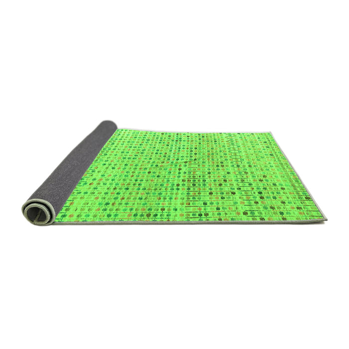 Sideview of Abstract Green Modern Rug, abs4756grn