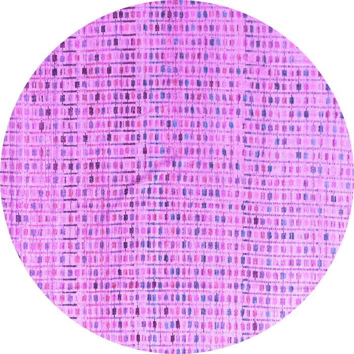 Round Machine Washable Abstract Purple Modern Area Rugs, wshabs4756pur