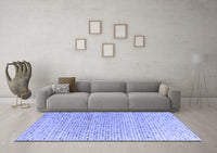 Machine Washable Abstract Blue Modern Rug, wshabs4756blu