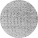 Round Machine Washable Abstract Gray Modern Rug, wshabs4756gry