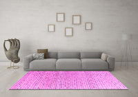 Machine Washable Abstract Pink Modern Rug, wshabs4756pnk