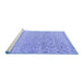 Sideview of Machine Washable Abstract Blue Modern Rug, wshabs4756blu