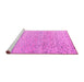 Sideview of Machine Washable Abstract Pink Modern Rug, wshabs4756pnk