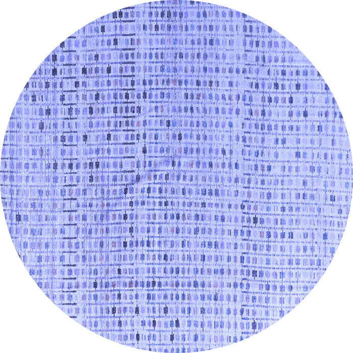 Round Machine Washable Abstract Blue Modern Rug, wshabs4756blu