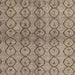 Square Machine Washable Abstract Light French Beige Brown Rug, wshabs4757