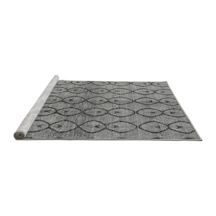 Sideview of Machine Washable Abstract Gray Modern Rug, wshabs4757gry