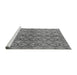 Sideview of Machine Washable Abstract Gray Modern Rug, wshabs4757gry