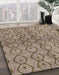 Abstract Light French Beige Brown Modern Rug in Family Room, abs4757