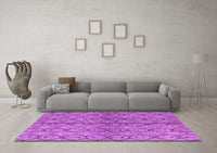 Machine Washable Abstract Purple Modern Rug, wshabs4757pur