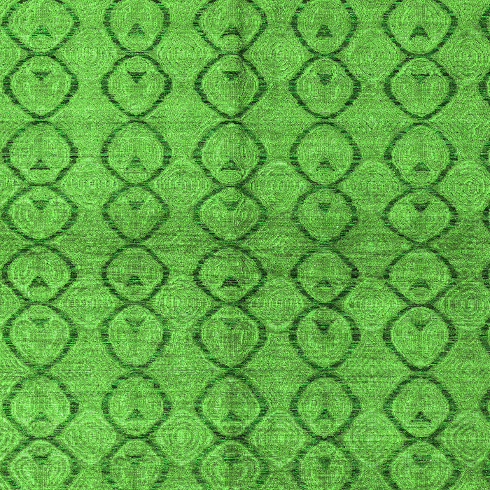 Square Machine Washable Abstract Green Modern Area Rugs, wshabs4757grn