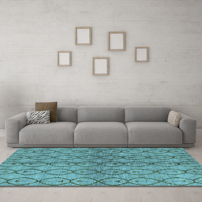 Machine Washable Abstract Light Blue Modern Rug in a Living Room, wshabs4757lblu
