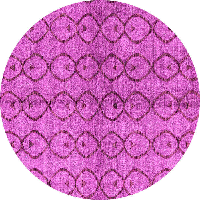 Round Abstract Pink Modern Rug, abs4757pnk