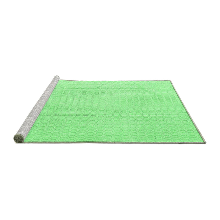 Sideview of Machine Washable Abstract Emerald Green Modern Area Rugs, wshabs4758emgrn