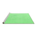 Sideview of Machine Washable Abstract Emerald Green Modern Area Rugs, wshabs4758emgrn