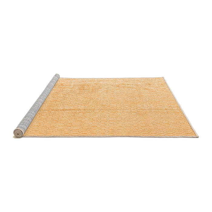 Sideview of Machine Washable Abstract Orange Modern Area Rugs, wshabs4758org