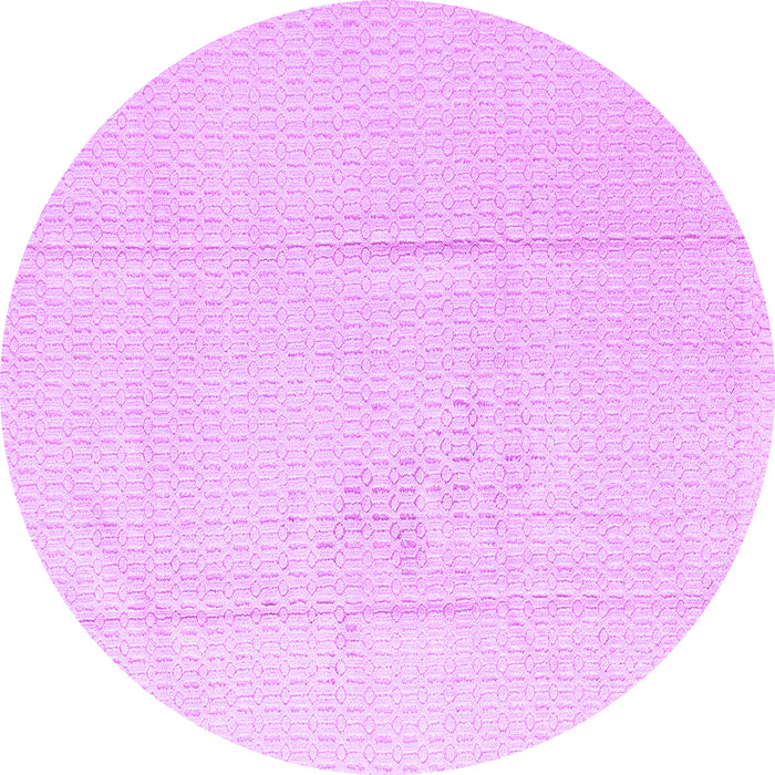 Round Machine Washable Abstract Purple Modern Area Rugs, wshabs4758pur
