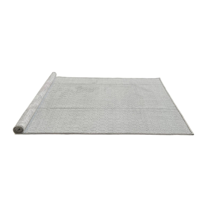 Sideview of Machine Washable Abstract Gray Modern Rug, wshabs4758gry