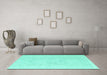 Machine Washable Abstract Turquoise Modern Area Rugs in a Living Room,, wshabs4758turq