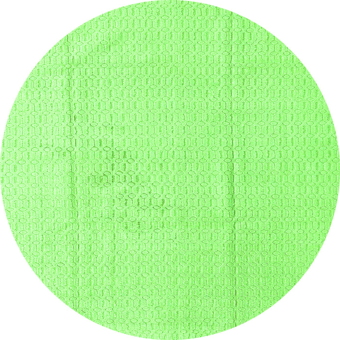 Round Abstract Green Modern Rug, abs4758grn