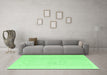 Machine Washable Abstract Emerald Green Modern Area Rugs in a Living Room,, wshabs4758emgrn