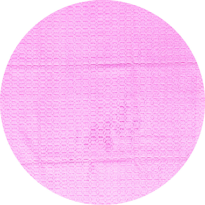 Round Machine Washable Abstract Pink Modern Rug, wshabs4758pnk