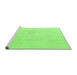 Sideview of Machine Washable Abstract Green Modern Area Rugs, wshabs4758grn