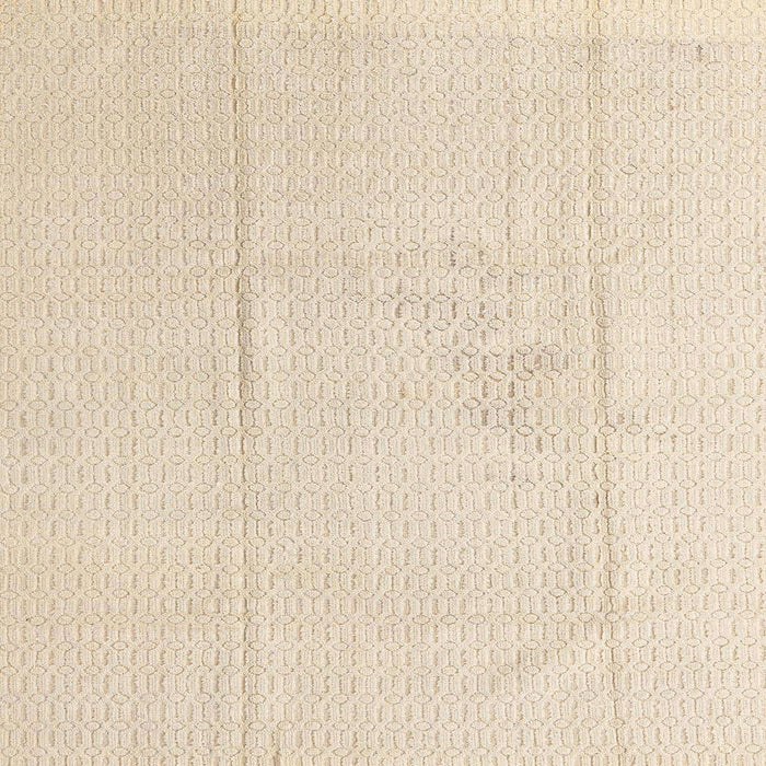 Square Machine Washable Abstract Navajo White Rug, wshabs4758