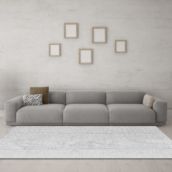 Machine Washable Abstract Gray Modern Rug in a Living Room,, wshabs4758gry