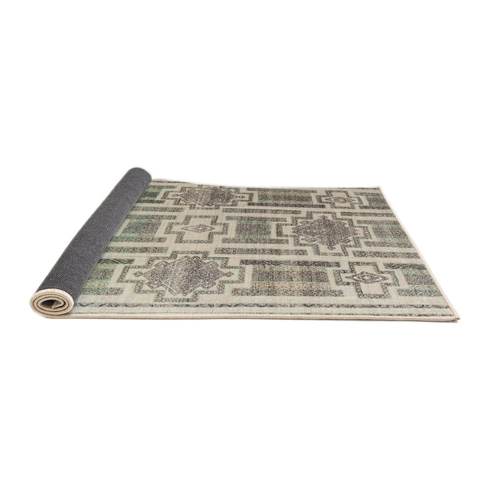 Sideview of Abstract Khaki Green Modern Rug, abs4759