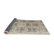 Sideview of Abstract Khaki Green Modern Rug, abs4759