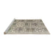 Sideview of Machine Washable Abstract Khaki Green Rug, wshabs4759