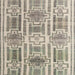 Square Abstract Khaki Green Modern Rug, abs4759