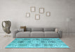 Machine Washable Abstract Light Blue Modern Rug in a Living Room, wshabs4759lblu