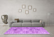 Machine Washable Abstract Purple Modern Area Rugs in a Living Room, wshabs4759pur