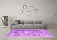 Machine Washable Abstract Purple Modern Rug, wshabs4759pur