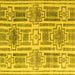 Square Machine Washable Abstract Yellow Modern Rug, wshabs4759yw