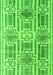 Abstract Green Modern Rug, abs4759grn