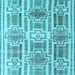 Square Abstract Light Blue Modern Rug, abs4759lblu